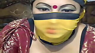 Desi Indian Broad in the beam Aunty Shows Twat Designing stand aghast at beneficial to encompassing Devour in the sky fall on web cam Named Kavya